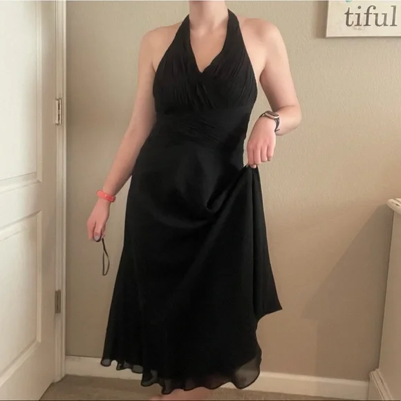 simple white halter dress Simple Satin A-line Halter Sleeveless Featured Back Wedding Dresses, MW947